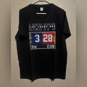 Three In unisex score board t shirt